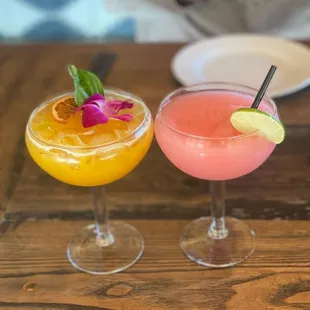 Mezcal Mai Tai and Prickly Pear Froze
