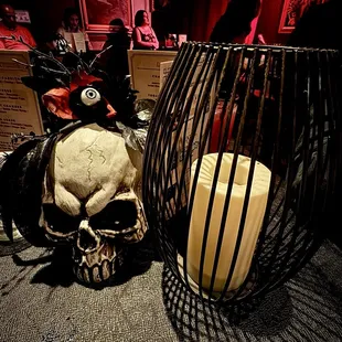 02.16.25 table decor for a spooky vibe inside the secret room