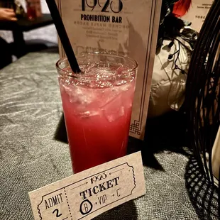 02.16.25 ticket and complimentary drink