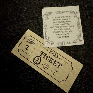 02.16.25 we have to write a secret and drop it in the box