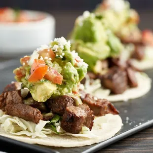 Our Wokin&apos; Hot Carne Asada Tacos are tender and delicious.