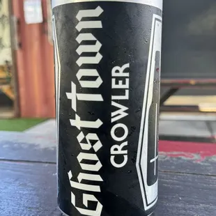 Crowler of beer