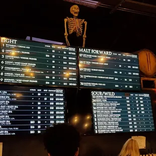 Beer menu