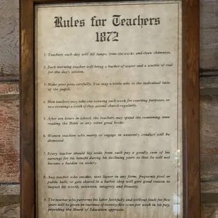 Posted at the entrance. Really funny what teachers had to do.