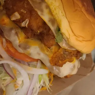 "Spicy crispy chick" sandwich