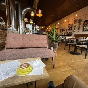 the interior of a coffee shop