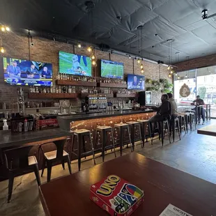Games and front bar seating.