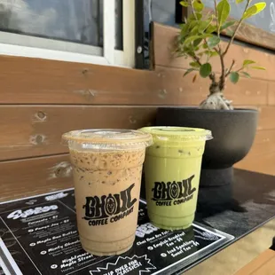 minty ghouly &amp; vanilla matcha