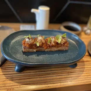 Crispy tuna rice