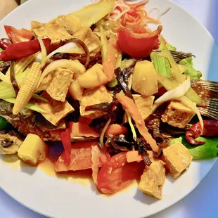 Tilapia in hot sauce