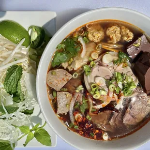 Spicy beef noodle soup