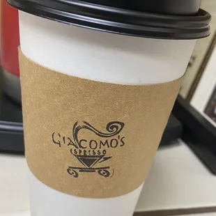 Caffe latte with almond milk