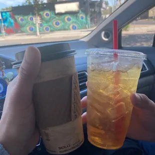 Oat milk, Red Bull Italian Soda