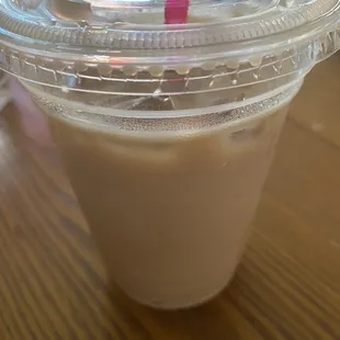 Iced coffee with creamer