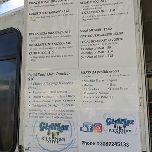 Breakfast menu 10 Jan 24