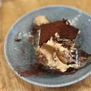 a piece of cake on a plate