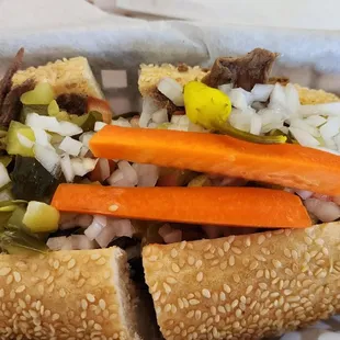 a close up of a sandwich