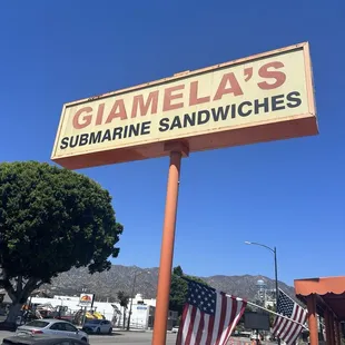 Sign by the front patio