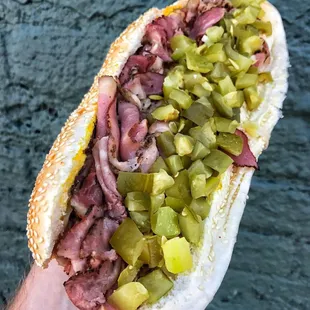 Pastrami with pickles