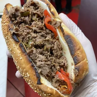 Pepper steak toasted cheese only.