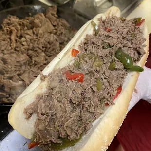 Large pepper steak
