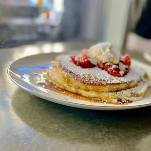 The star of the show: Semolina Pancakes