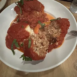 Friday Stuffed Red Peppers Special - includes mashed potatoes