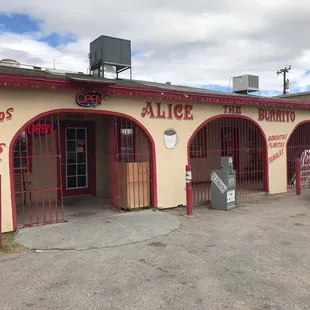 a car parked outside