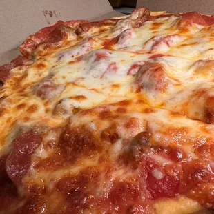 Sausage and Pepperoni Thin Crust