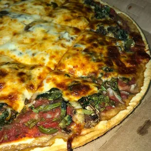 Thin crust veggie