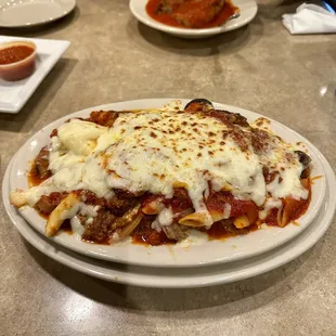 Baked ziti add sausage