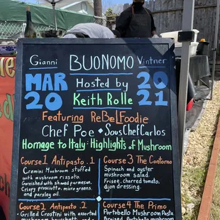 Great small outdoor event featuring Gianni Buonomo's award-winning 2017 Avennio and some tasty dishes from Chef Poe at ReBel Foodie