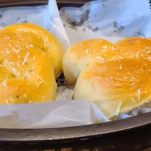 two rolls in a basket