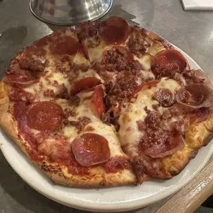 Pizza with Pepperoni and Bacon