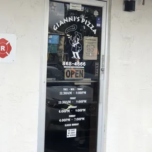 Front door of restaurant - September 2021