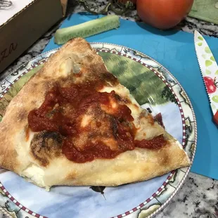 Small (?) Sausage calzone - cut in half - September 2021