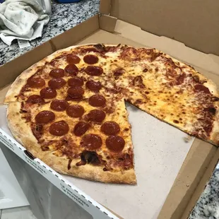 Large half pepperoni pizza - September 2021