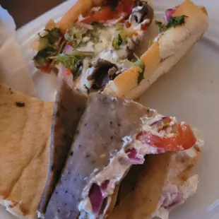 Gyro and Cheese Steak - $7.95 each.