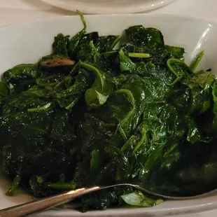 Spinach that is not recommended by me.