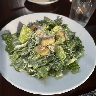 Caesar salad included with entree