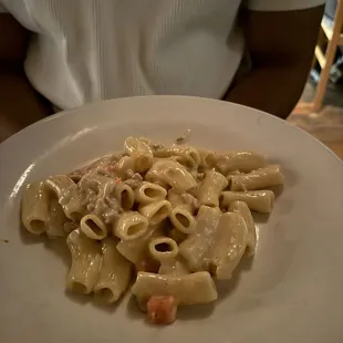 Rigatoni con cime di rapa e salsiccia