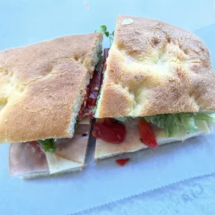 a cut in half sandwich