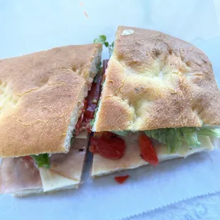 a cut in half sandwich