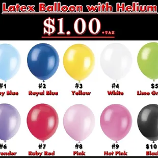 LATEX BALLOON WITH HELIUM