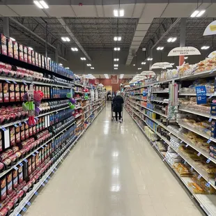 a person walking down the aisle