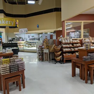 a bakery with a variety of baked goods
