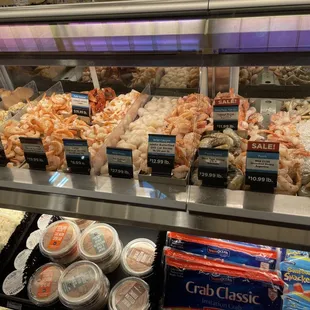 he seafood section