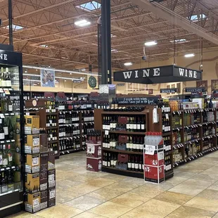 They have a decent wine and beer section