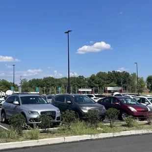 Not one shaded spot in the whole lot... they need solar carports or at least trees to shield from the baking sun.