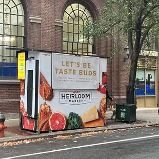 a large advertisement for a restaurant